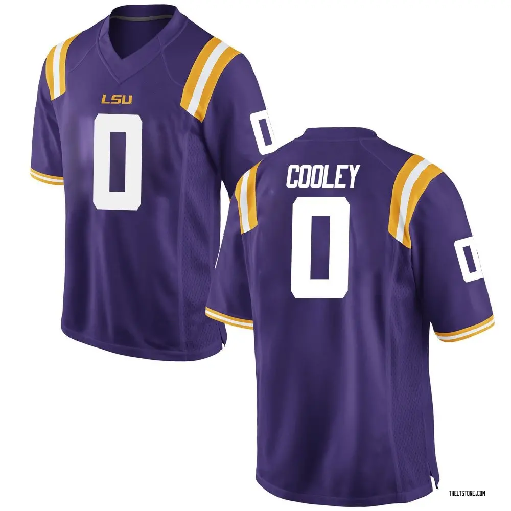 Purple Game Men's Tamarcus Cooley LSU Tigers Football College Jersey
