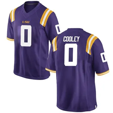 Purple Game Men's Tamarcus Cooley LSU Tigers Football College Jersey