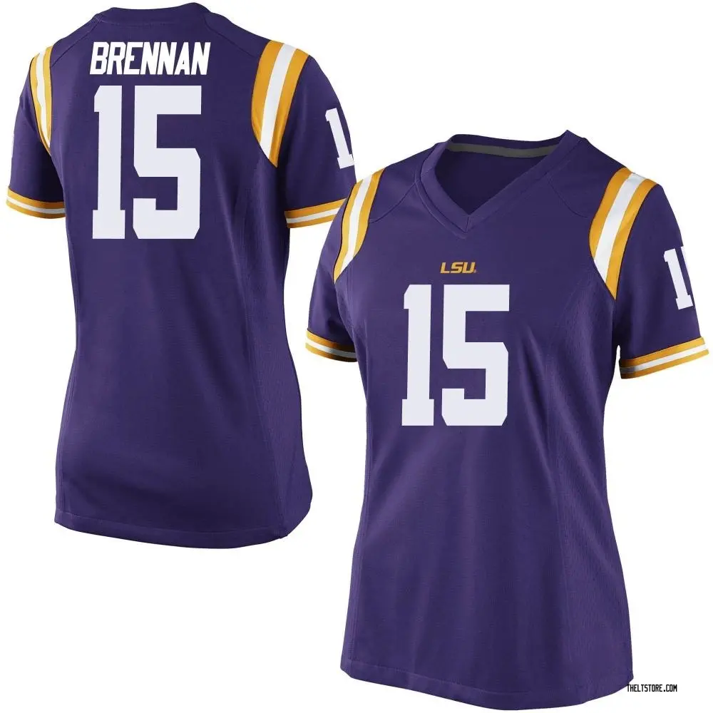 Purple Game Women's Myles Brennan LSU Tigers Football College Jersey
