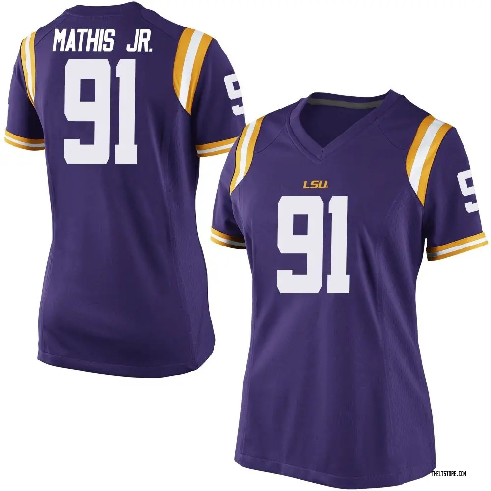 Purple Game Women's Walter Mathis Jr. LSU Tigers Football College Jersey