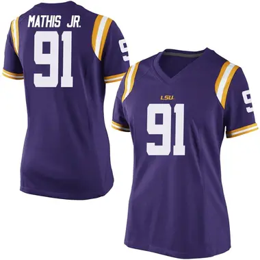 Purple Game Women's Walter Mathis Jr. LSU Tigers Football College Jersey