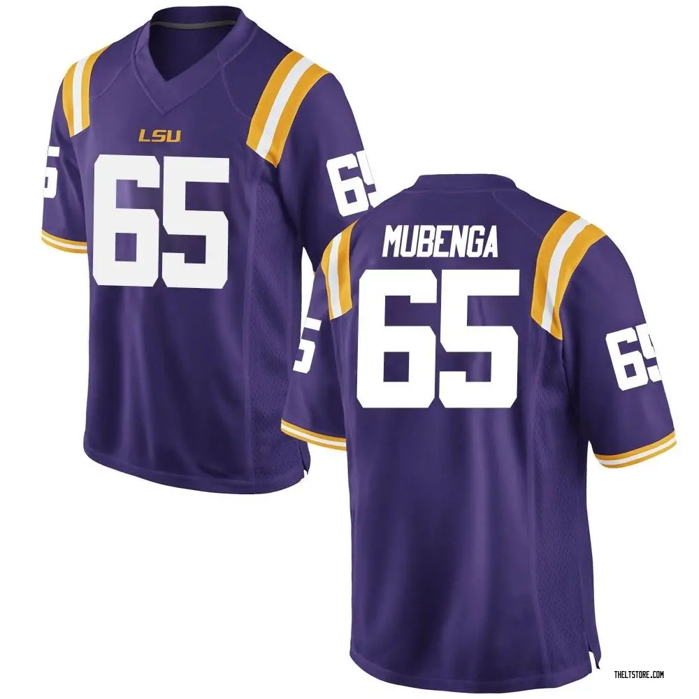 Purple Game Youth Paul Mubenga LSU Tigers Football College Jersey