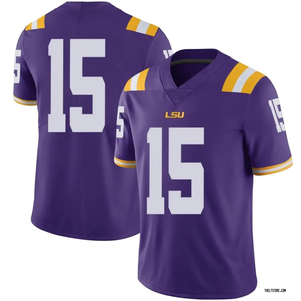 Purple Limited Men's Myles Brennan LSU Tigers Football College Jersey