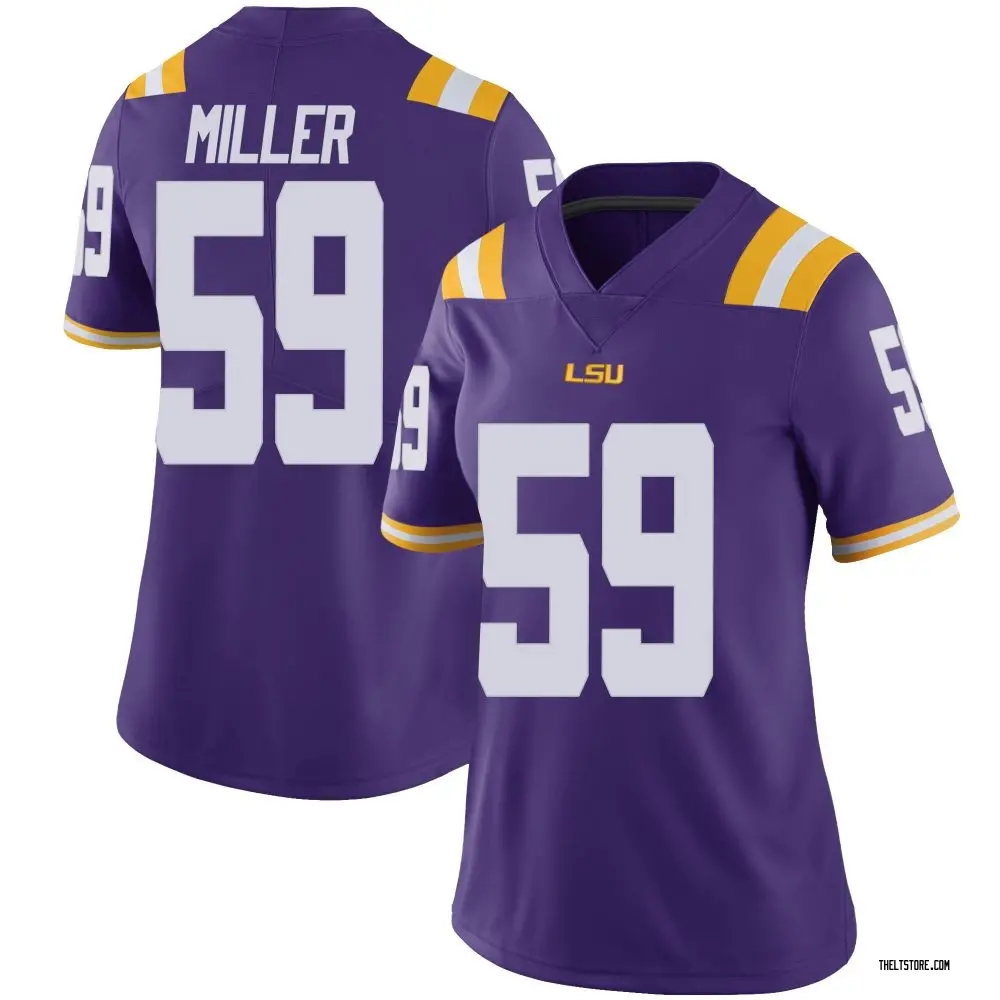 Purple Limited Women's Tyler Miller LSU Tigers Vapor Untouchable Football College Jersey