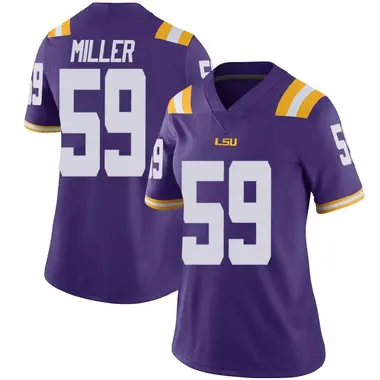 Purple Limited Women's Tyler Miller LSU Tigers Vapor Untouchable Football College Jersey