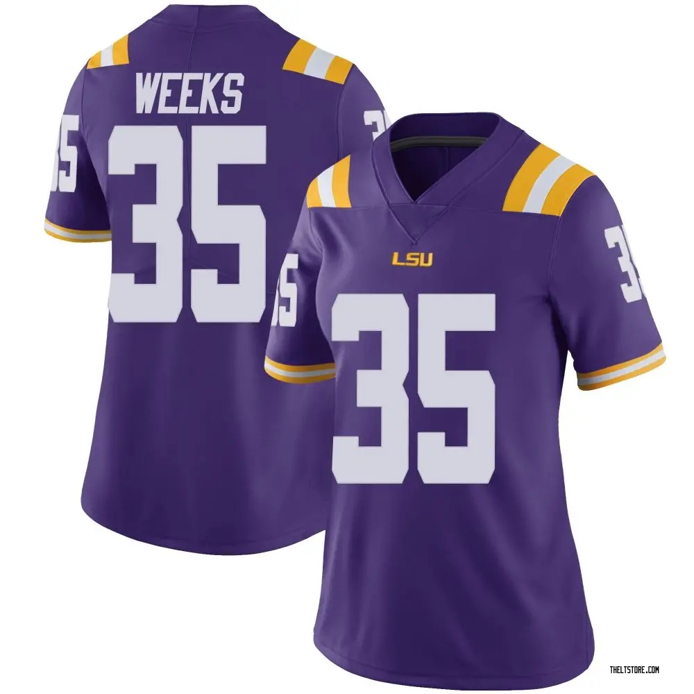 Purple Limited Women's Zach Weeks LSU Tigers Vapor Untouchable Football College Jersey