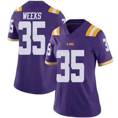 Purple Limited Women's Zach Weeks LSU Tigers Vapor Untouchable Football College Jersey