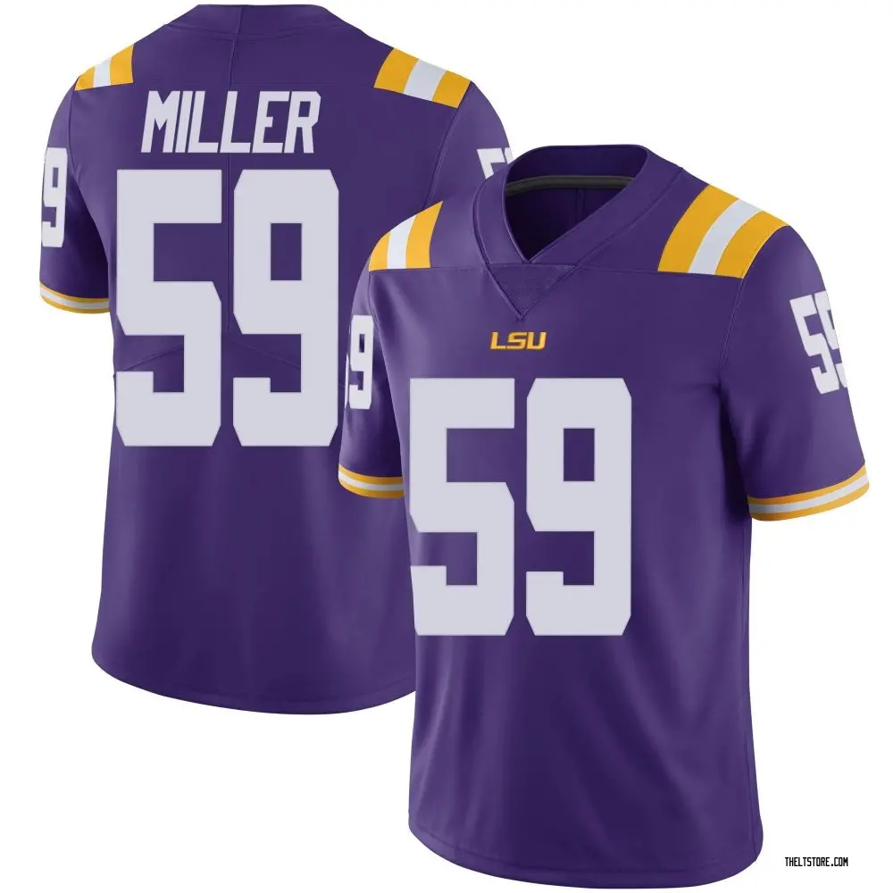 Purple Limited Youth Tyler Miller LSU Tigers Vapor Untouchable Football College Jersey
