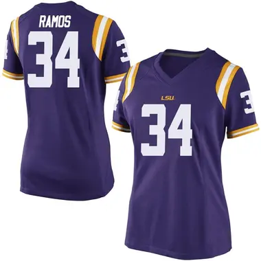 Purple Replica Women's Damian Ramos LSU Tigers Football College Jersey