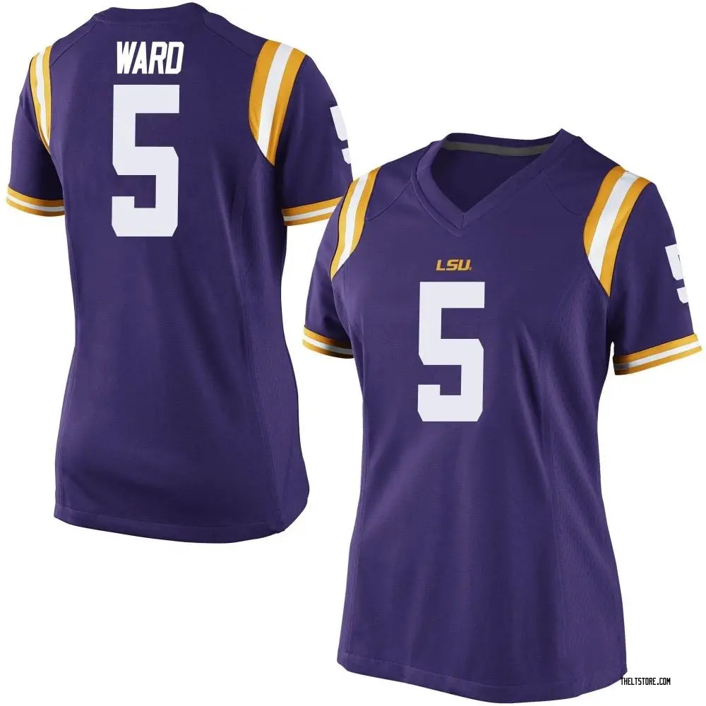 Purple Replica Women's Jay Ward LSU Tigers Football College Jersey