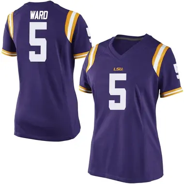 Purple Replica Women's Jay Ward LSU Tigers Football College Jersey