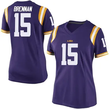 Purple Replica Women's Myles Brennan LSU Tigers Football College Jersey