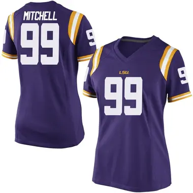 Purple Replica Women's Sydir Mitchell LSU Tigers Football College Jersey