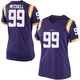 Purple Replica Women's Sydir Mitchell LSU Tigers Football College Jersey