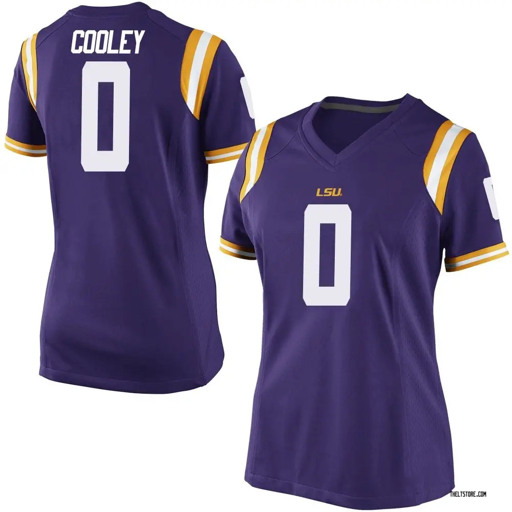 Purple Replica Women's Tamarcus Cooley LSU Tigers Football College Jersey