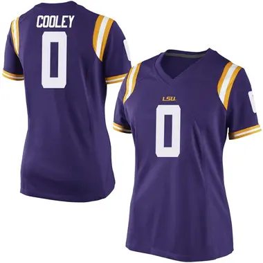 Purple Replica Women's Tamarcus Cooley LSU Tigers Football College Jersey