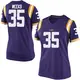 Purple Replica Women's Zach Weeks LSU Tigers Football College Jersey
