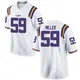 White Game Men's Tyler Miller LSU Tigers Football College Jersey