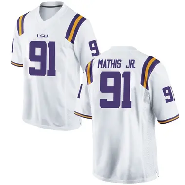 White Game Men's Walter Mathis Jr. LSU Tigers Football College Jersey