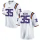White Game Men's Zach Weeks LSU Tigers Football College Jersey