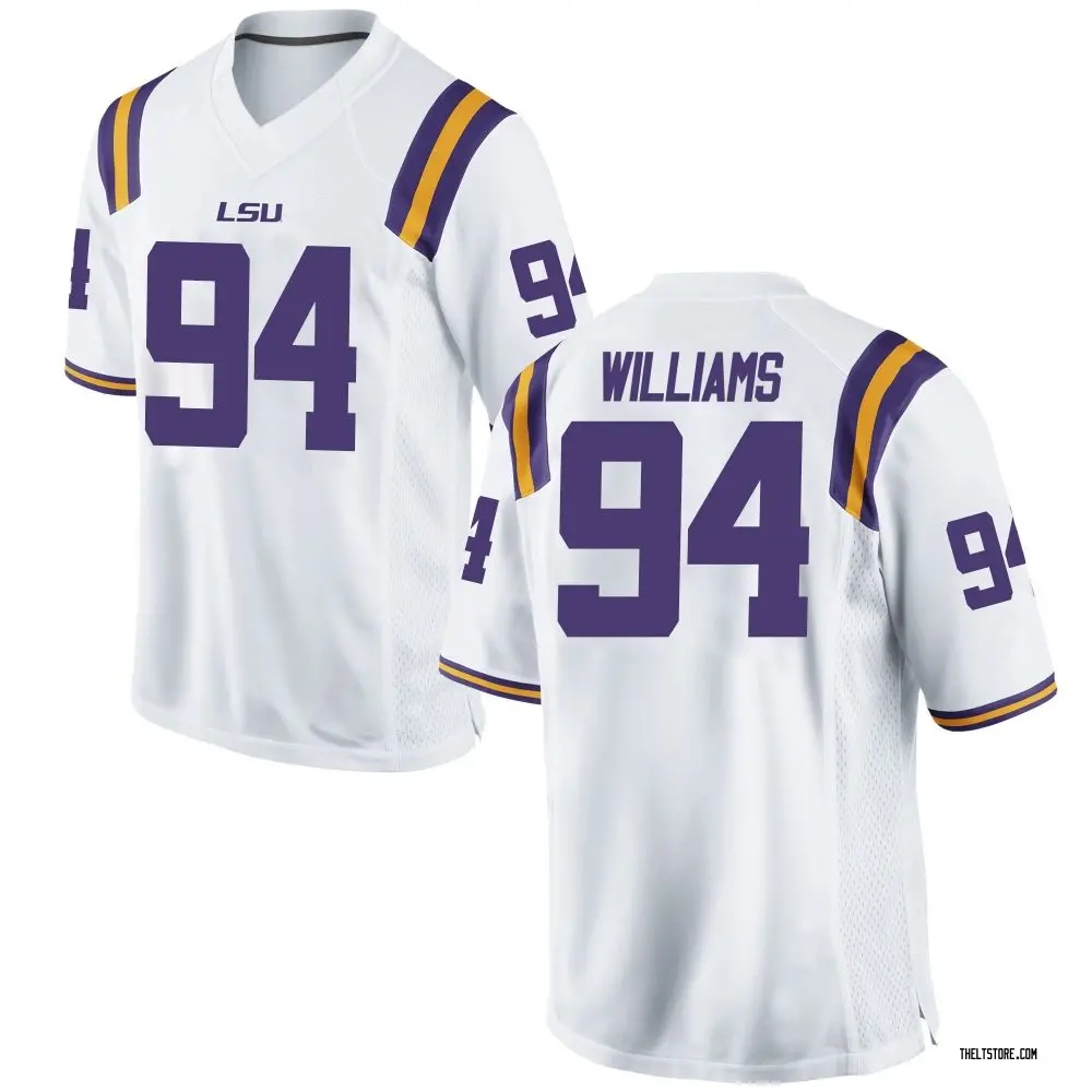 White Game Men's Zion Williams LSU Tigers Football College Jersey