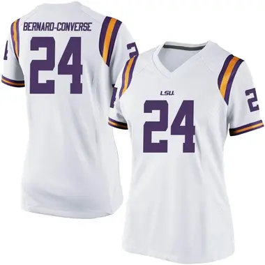 White Game Women's Jarrick Bernard-Converse LSU Tigers Football College Jersey