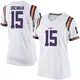 White Game Women's Myles Brennan LSU Tigers Football College Jersey