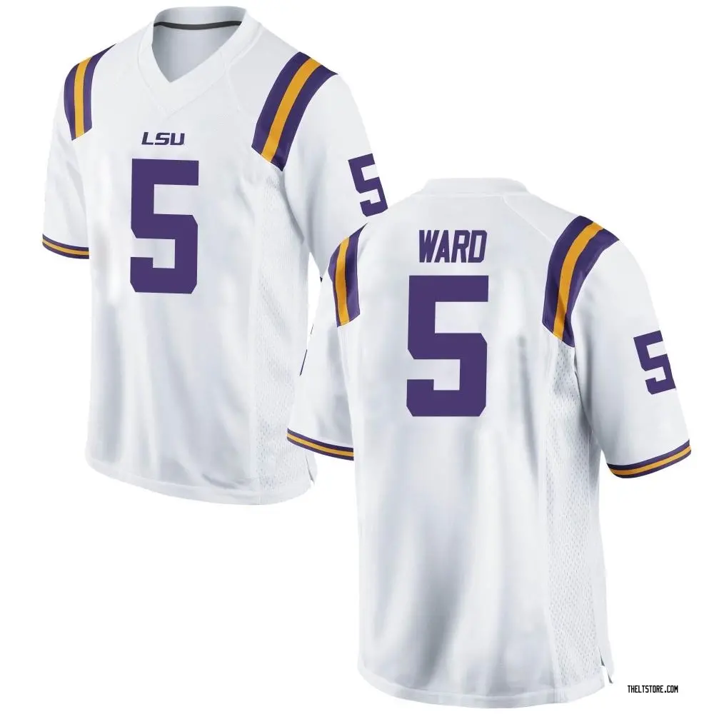 White Game Youth Jay Ward LSU Tigers Football College Jersey