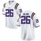 White Game Youth Quad Wilson LSU Tigers Football College Jersey