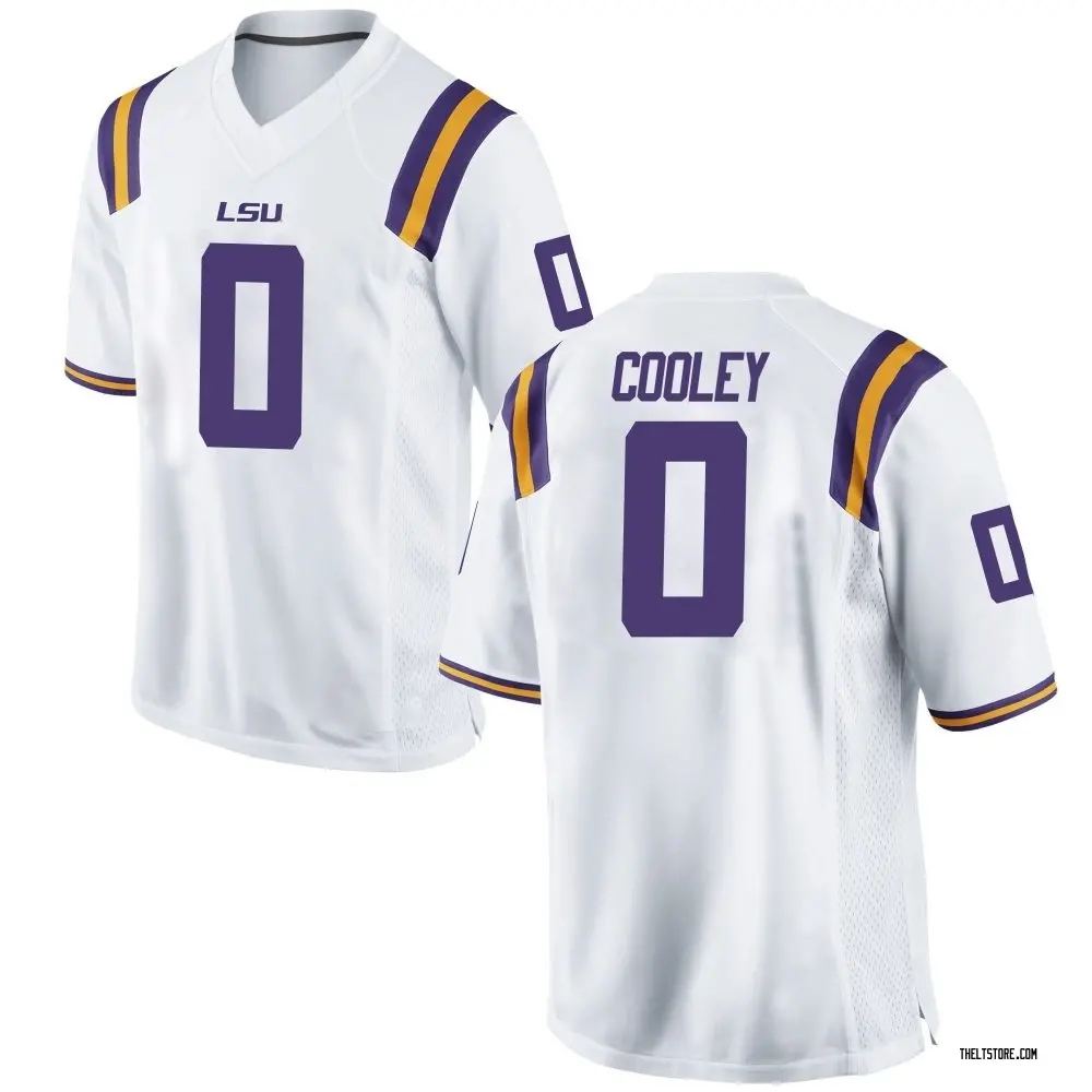 White Game Youth Tamarcus Cooley LSU Tigers Football College Jersey