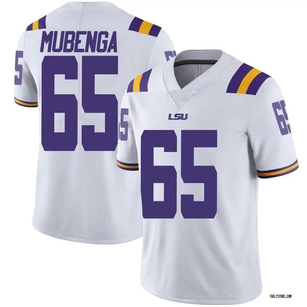 White Limited Men's Paul Mubenga LSU Tigers Football College Jersey
