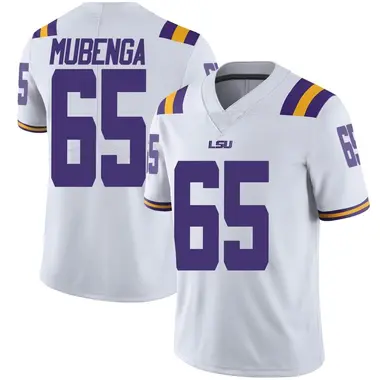 White Limited Men's Paul Mubenga LSU Tigers Football College Jersey