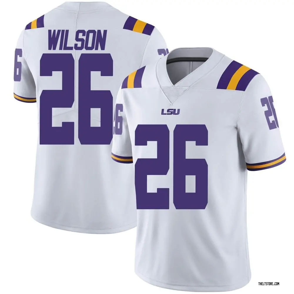 White Limited Men's Quad Wilson LSU Tigers Football College Jersey