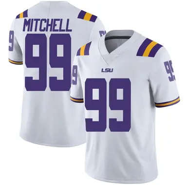 White Limited Men's Sydir Mitchell LSU Tigers Football College Jersey
