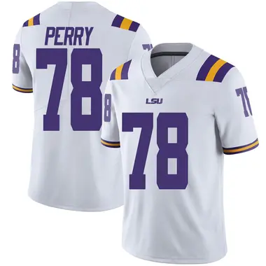 White Limited Men's Thomas Perry LSU Tigers Football College Jersey