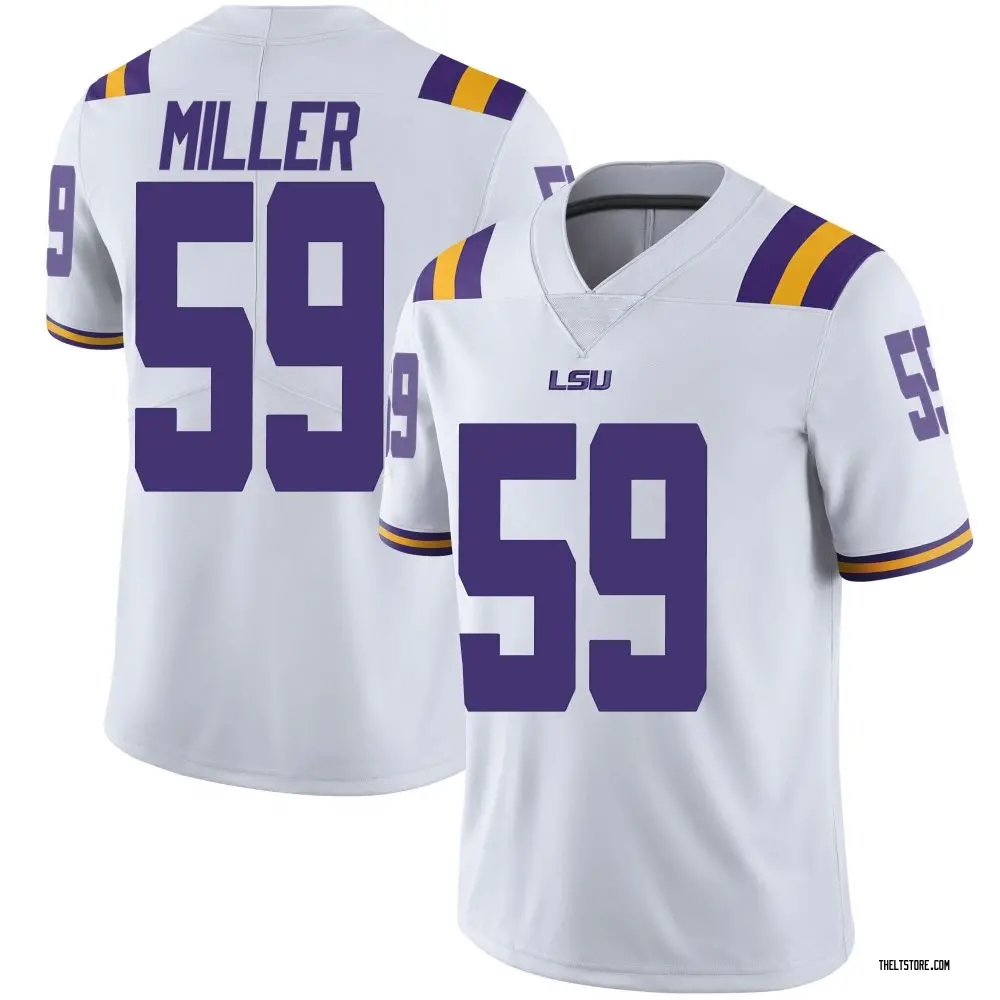 White Limited Men's Tyler Miller LSU Tigers Football College Jersey