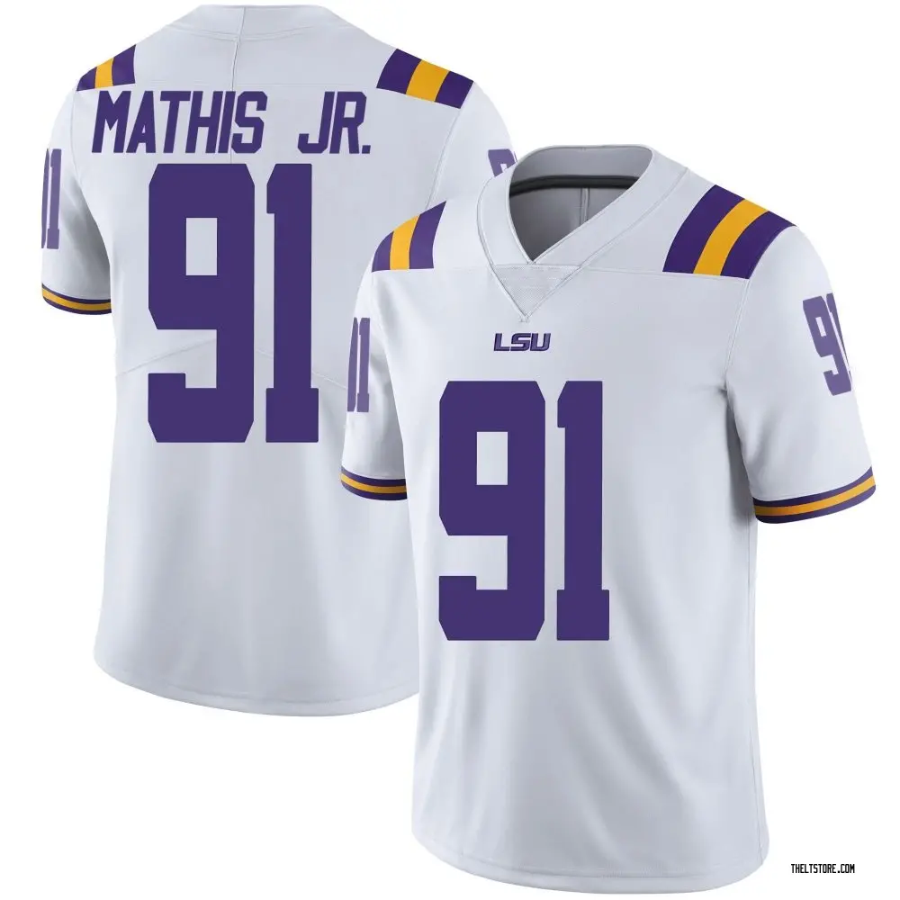 White Limited Men's Walter Mathis Jr. LSU Tigers Football College Jersey