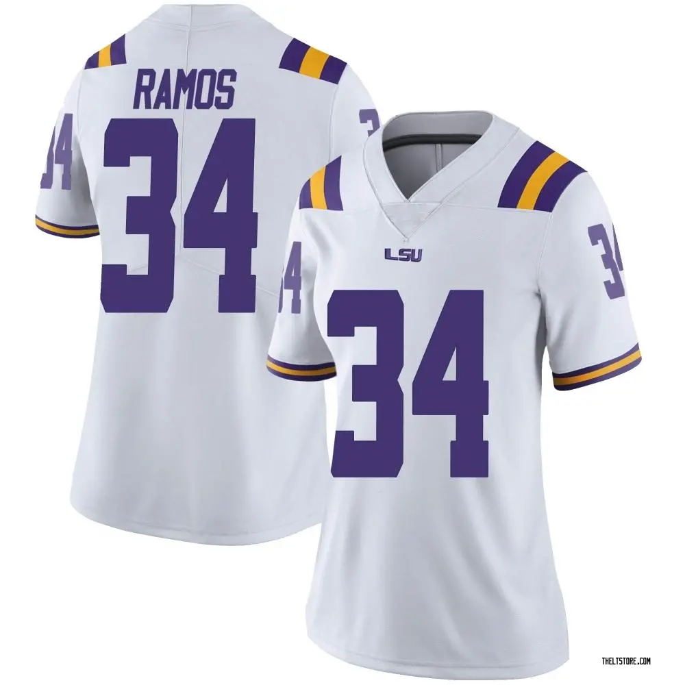 White Limited Women's Damian Ramos LSU Tigers Football College Jersey