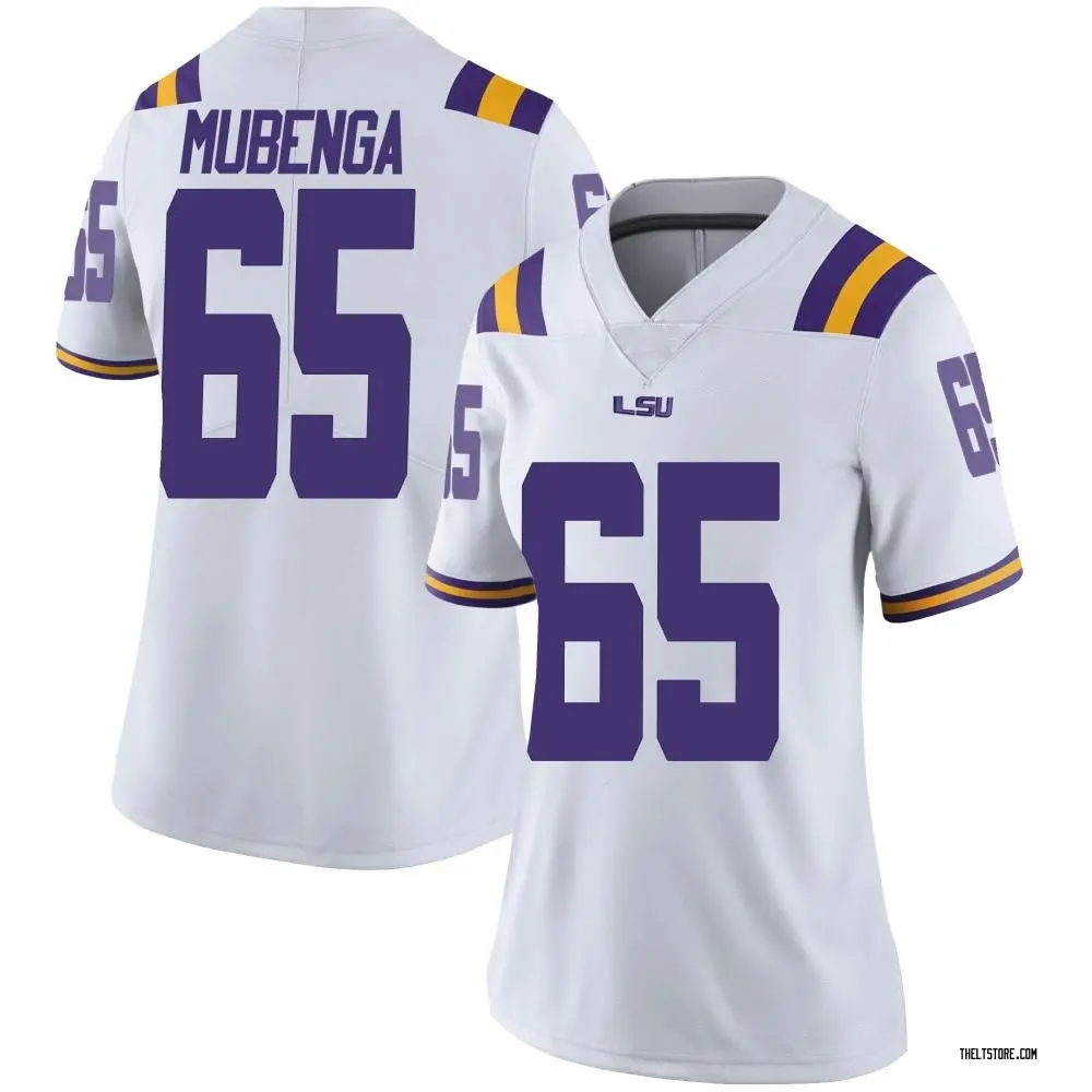 White Limited Women's Paul Mubenga LSU Tigers Football College Jersey