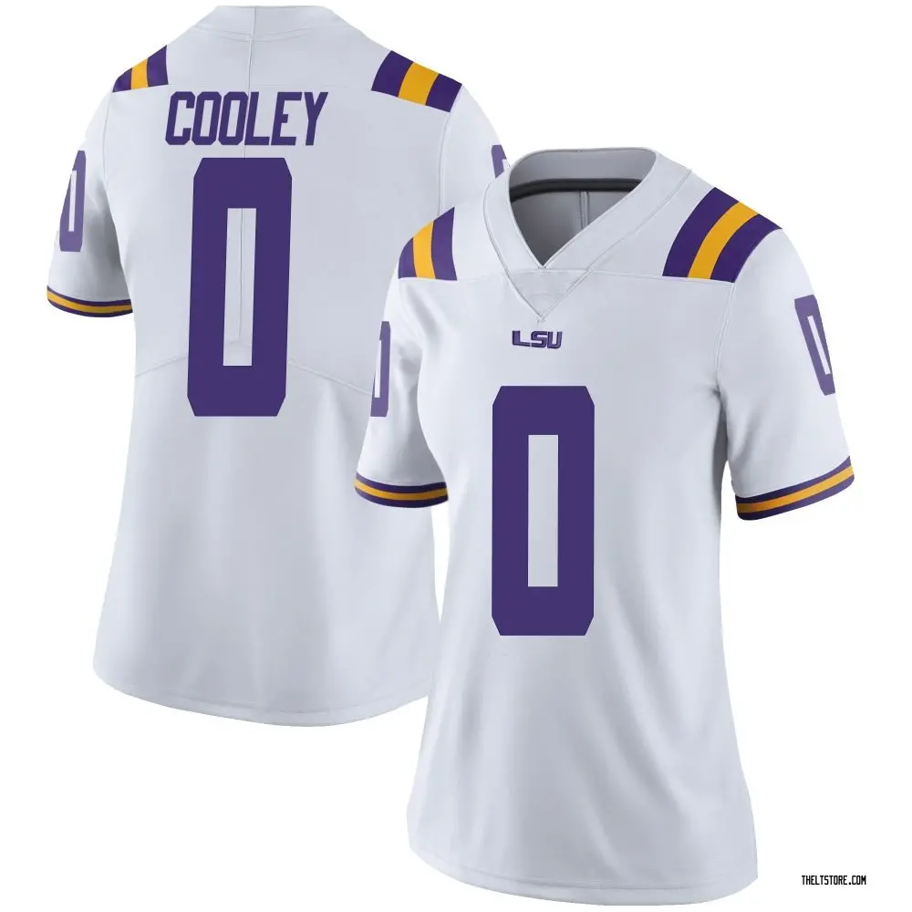 White Limited Women's Tamarcus Cooley LSU Tigers Football College Jersey