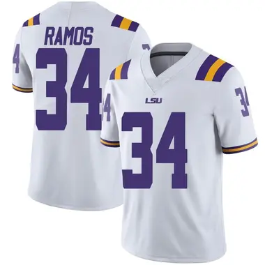 White Limited Youth Damian Ramos LSU Tigers Football College Jersey