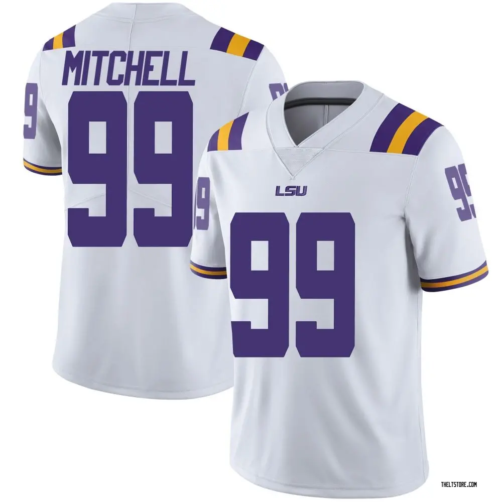 White Limited Youth Sydir Mitchell LSU Tigers Football College Jersey