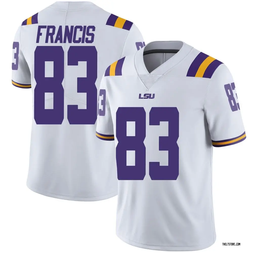 White Limited Youth TaRon Francis LSU Tigers Football College Jersey