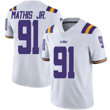 White Limited Youth Walter Mathis Jr. LSU Tigers Football College Jersey
