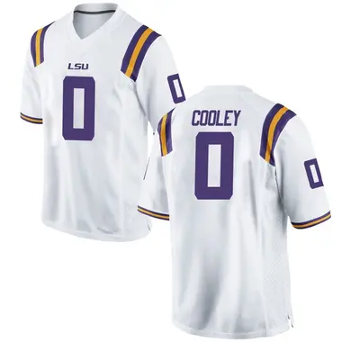 White Replica Men's Tamarcus Cooley LSU Tigers Football College Jersey