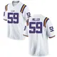 White Replica Men's Tyler Miller LSU Tigers Football College Jersey