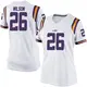 White Replica Women's Quad Wilson LSU Tigers Football College Jersey