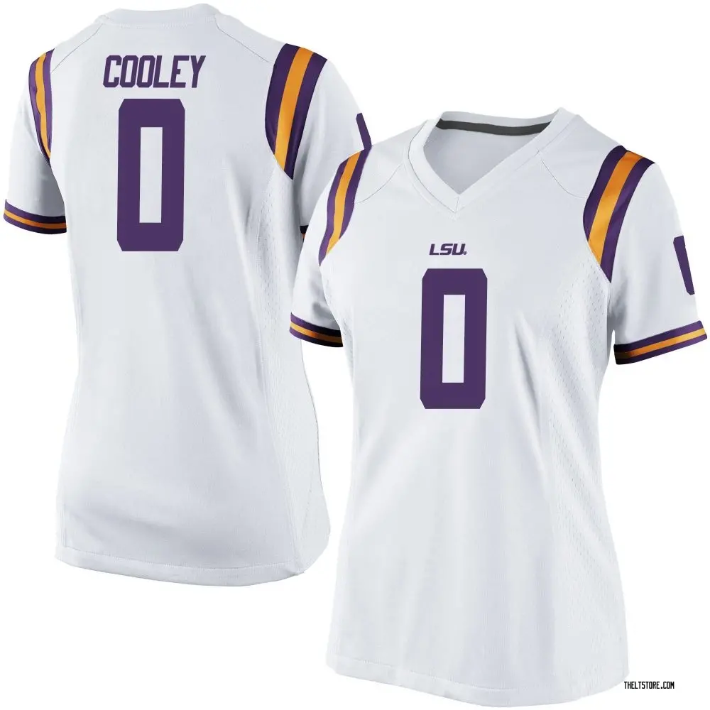 White Replica Women's Tamarcus Cooley LSU Tigers Football College Jersey