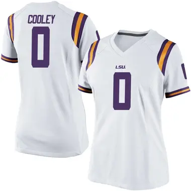 White Replica Women's Tamarcus Cooley LSU Tigers Football College Jersey